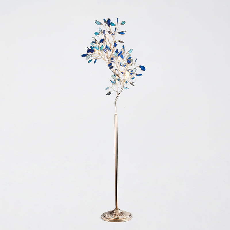 Crystal Leaf Floor Lamp
