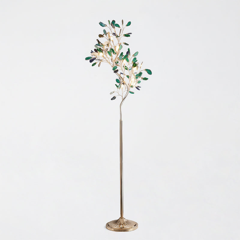 Crystal Leaf Floor Lamp