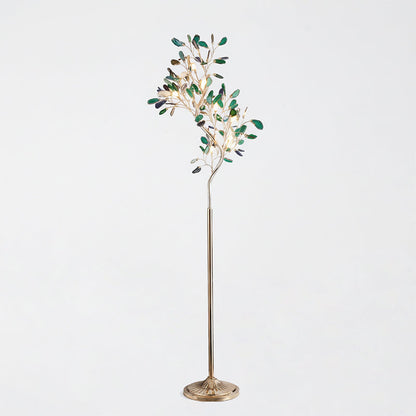 Crystal Leaf Floor Lamp