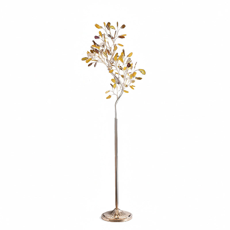 Crystal Leaf Floor Lamp