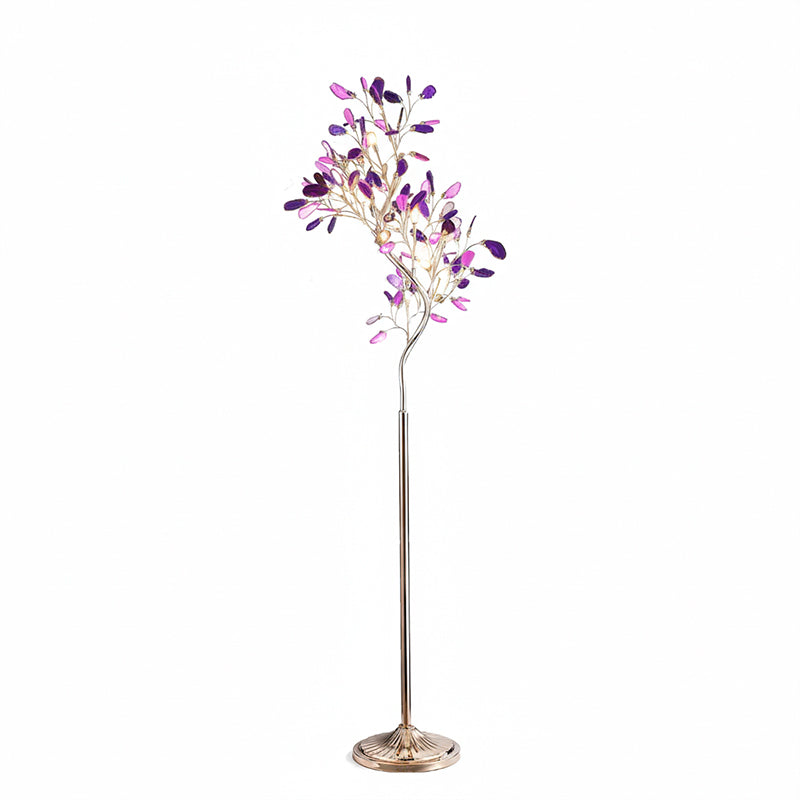 Crystal Leaf Floor Lamp
