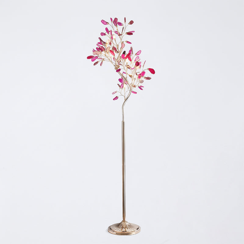 Crystal Leaf Floor Lamp
