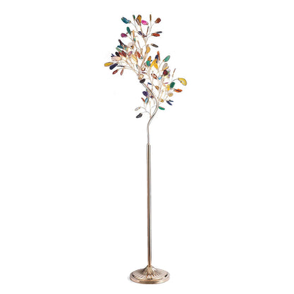 Crystal Leaf Floor Lamp