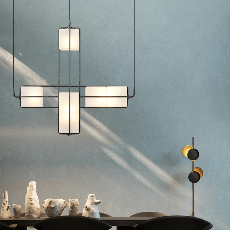 GHIACCIO Sandblasted Glass Cube Chandelier