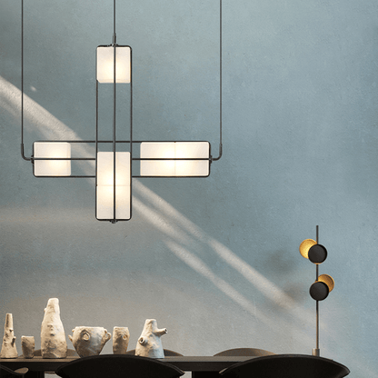 GHIACCIO Sandblasted Glass Cube Chandelier