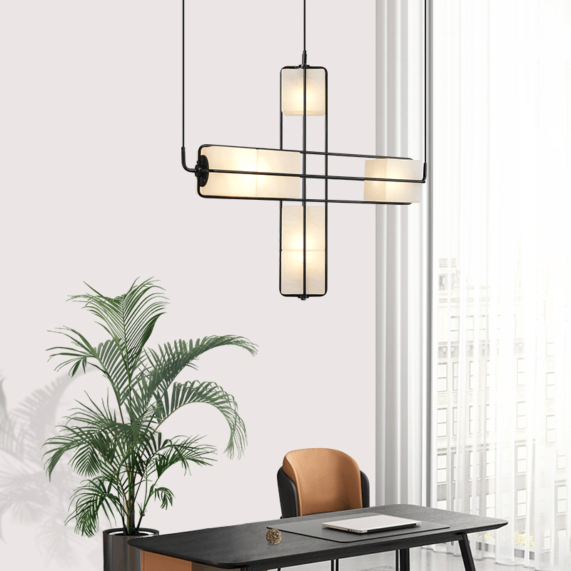 GHIACCIO Sandblasted Glass Cube Chandelier
