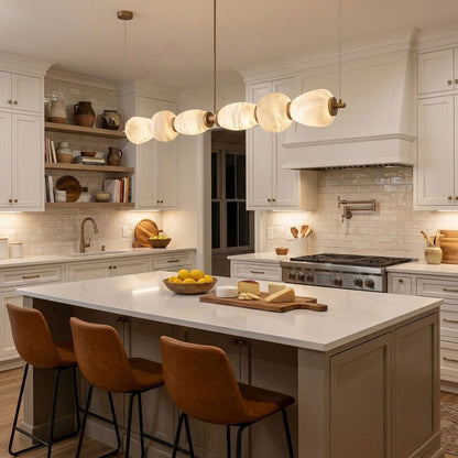 Alabera™ Pebble Linear Alabaster Chandelier