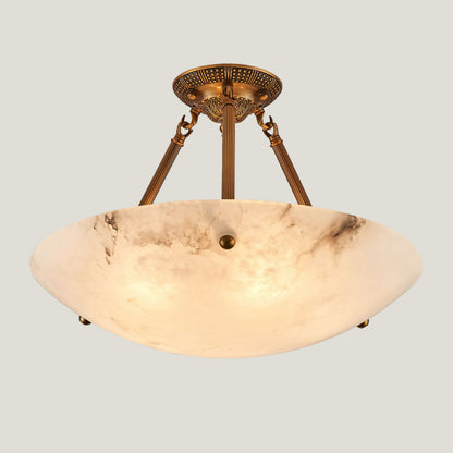 Alabaster Bowl Ceiling Lamp