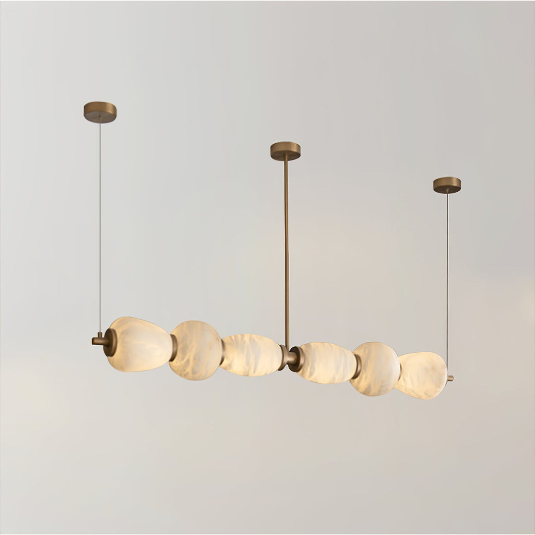 Alabera™ Pebble Linear Alabaster Chandelier