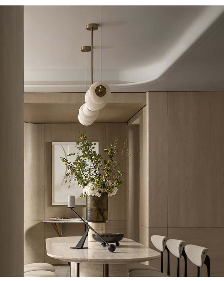 Alabera™ Pebble Linear Alabaster Chandelier