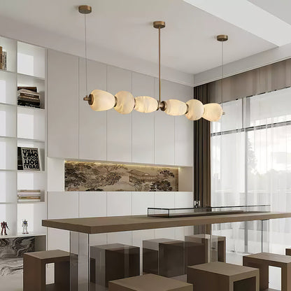 Alabera™ Pebble Linear Alabaster Chandelier