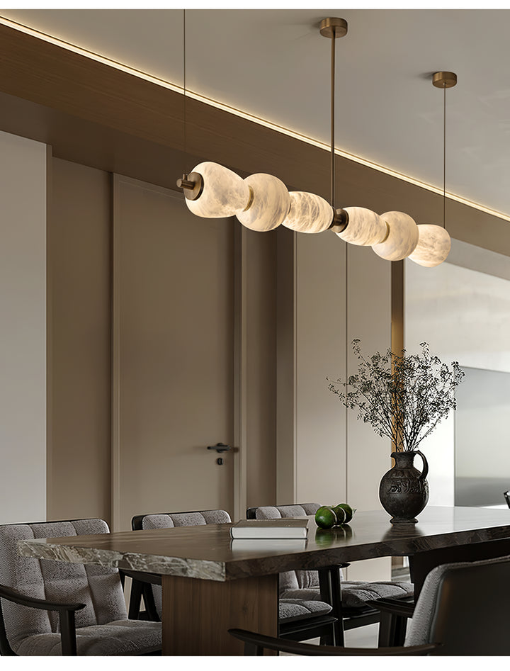 Alabera™ Pebble Linear Alabaster Chandelier