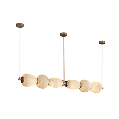 Alabera™ Pebble Linear Alabaster Chandelier