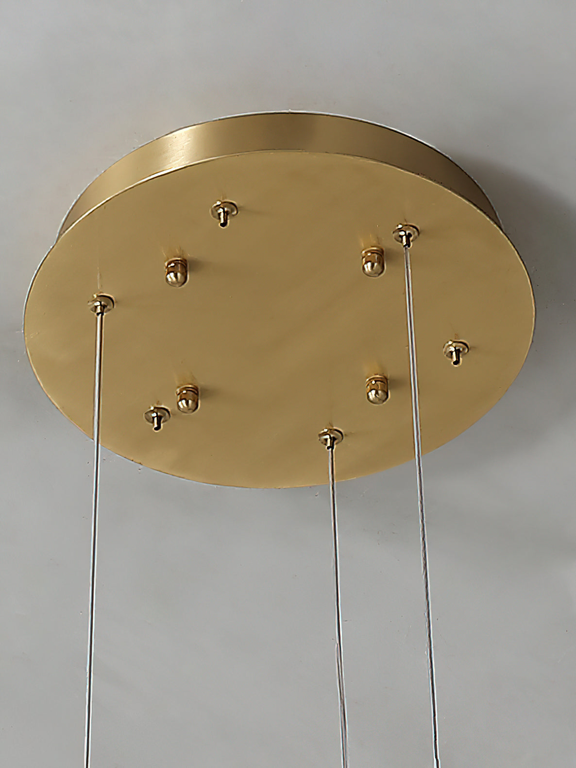 ECLISSI Brass & Alabaster Ring LED Chandelier