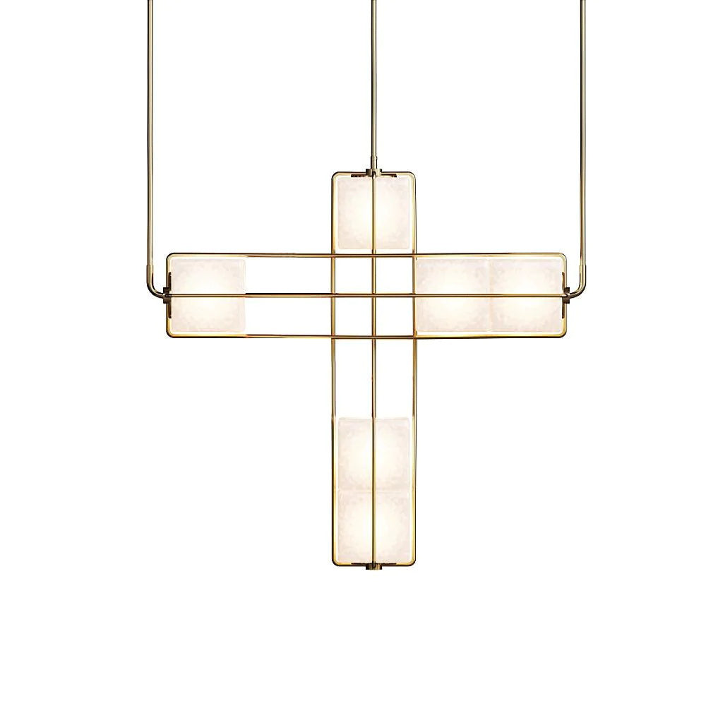 GHIACCIO Sandblasted Glass Cube Chandelier