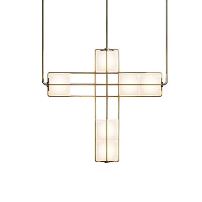 GHIACCIO Sandblasted Glass Cube Chandelier