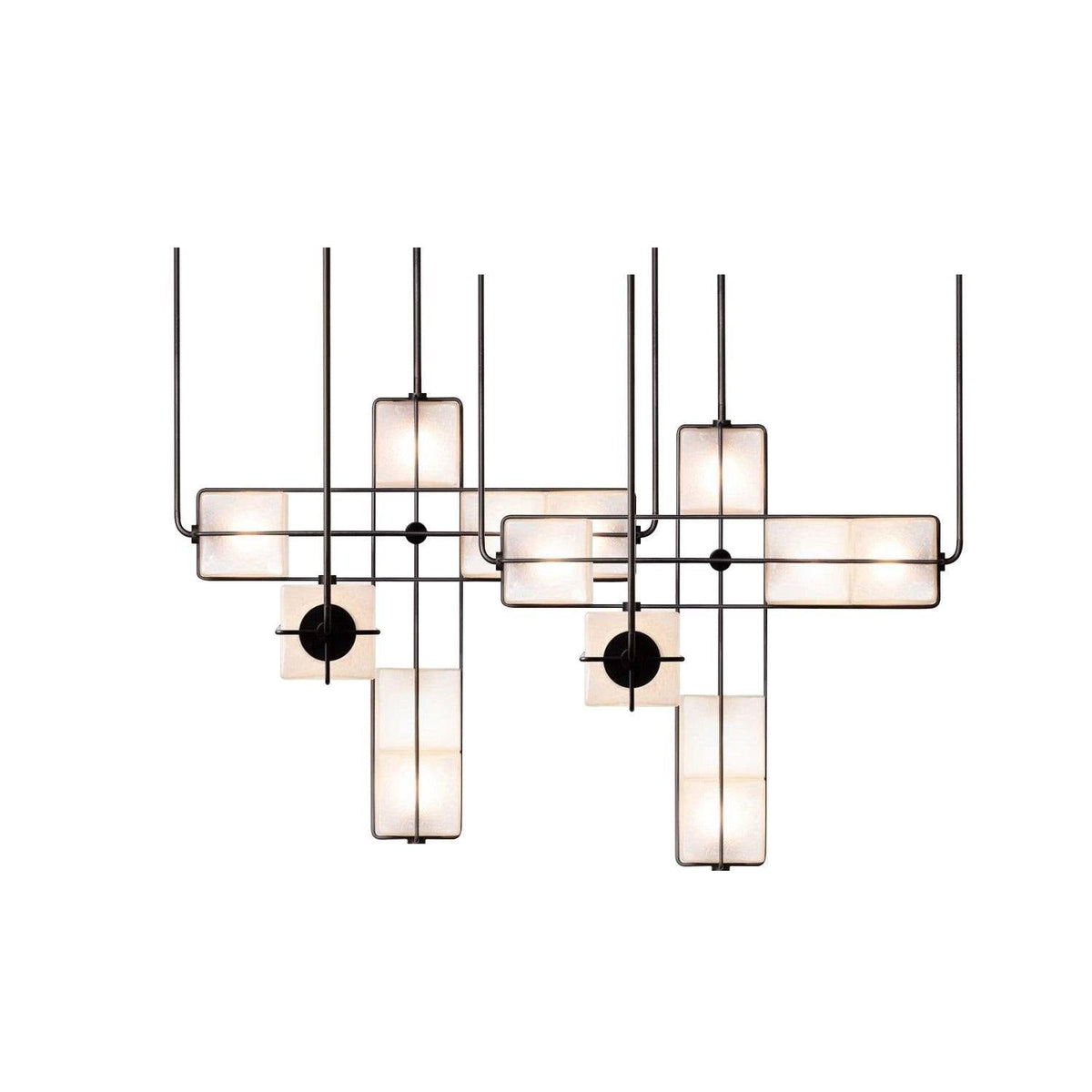 GHIACCIO Sandblasted Glass Cube Chandelier