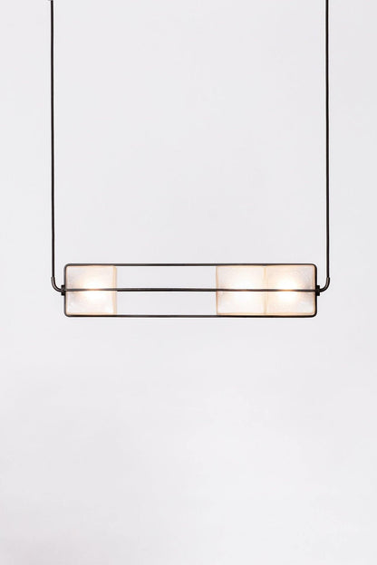 GHIACCIO Sandblasted Glass Cube Chandelier