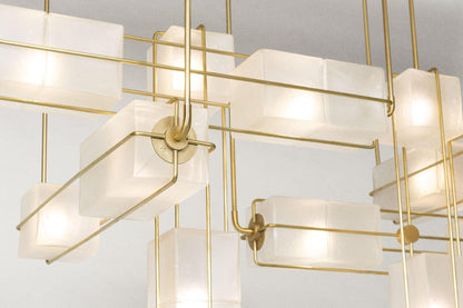 GHIACCIO Sandblasted Glass Cube Chandelier