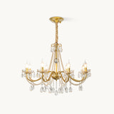 SPLENDORE Gold Crystal Pearl Chandelier