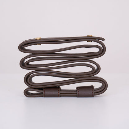 CUOIO Alabaster & Leather LED Linear Chandelier