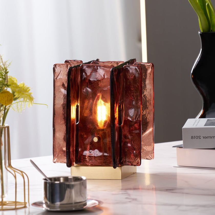 Amber Building Block Table Lamp