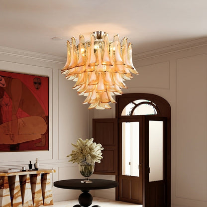 Amber Cloud Murano Glass Chandelier