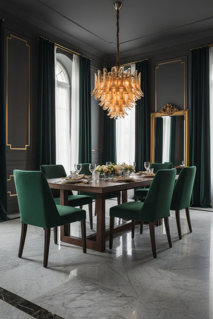 Amber Cloud Murano Glass Chandelier