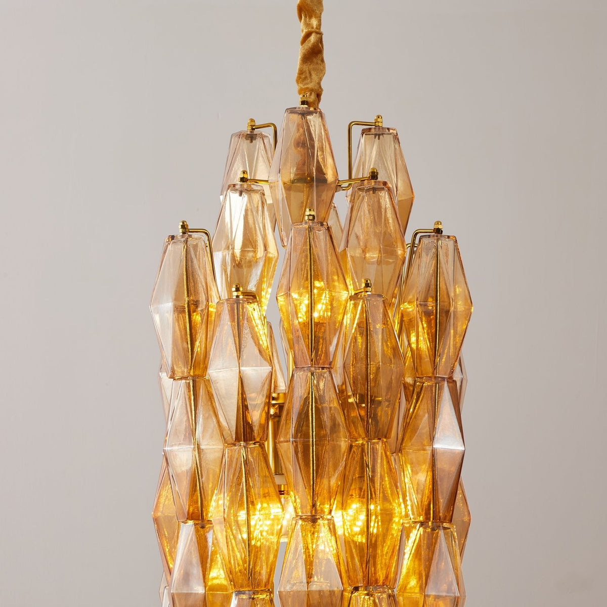 TORRETTA Glass Prism Tower Chandelier