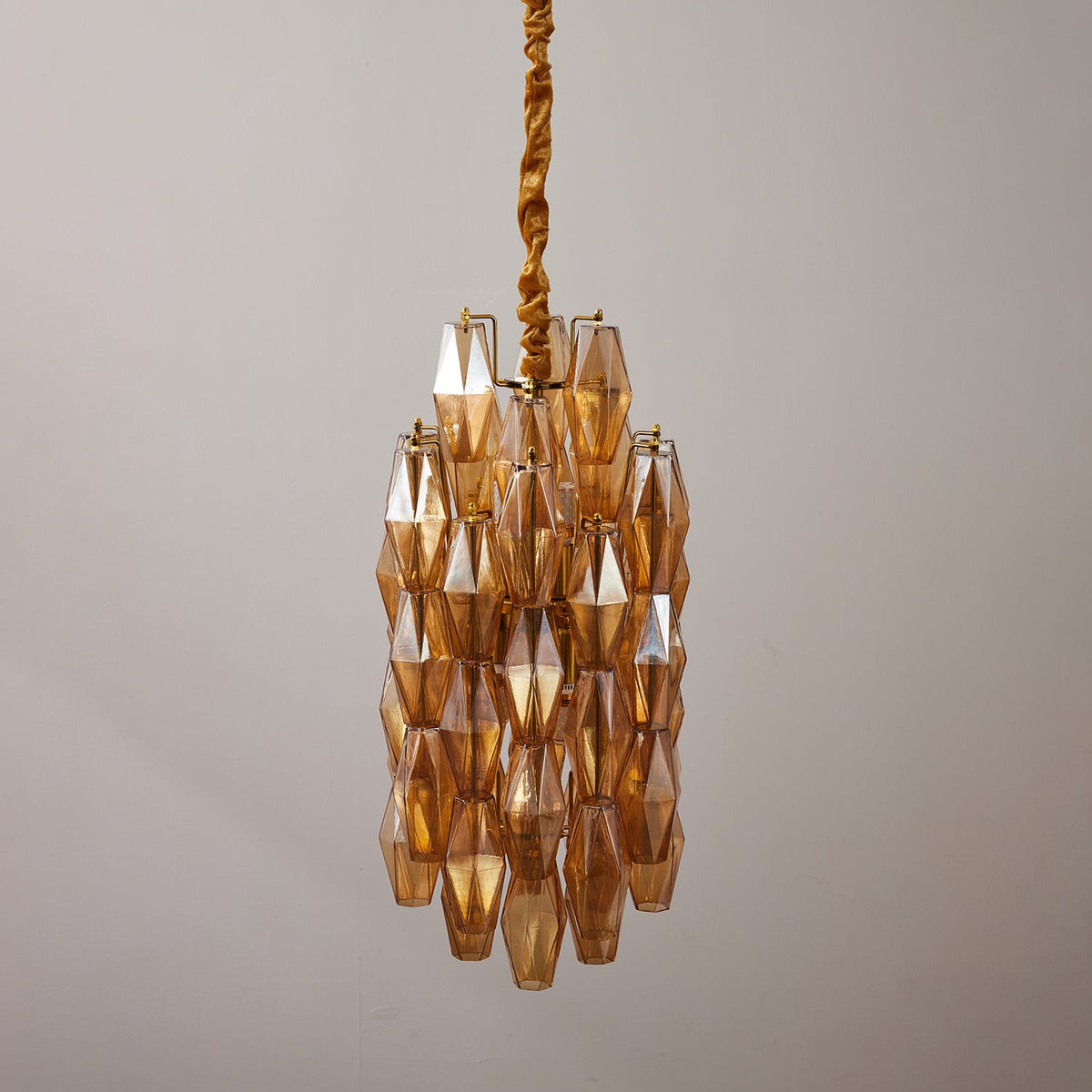 TORRETTA Glass Prism Tower Chandelier