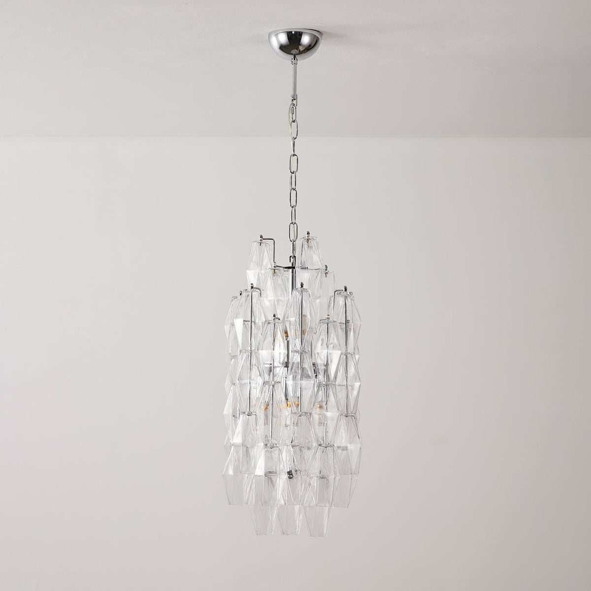 TORRETTA Glass Prism Tower Chandelier