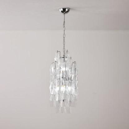 TORRETTA Glass Prism Tower Chandelier