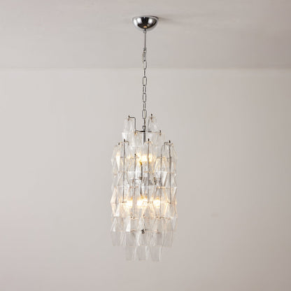 TORRETTA Glass Prism Tower Chandelier
