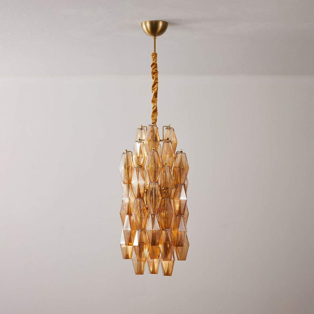 TORRETTA Glass Prism Tower Chandelier