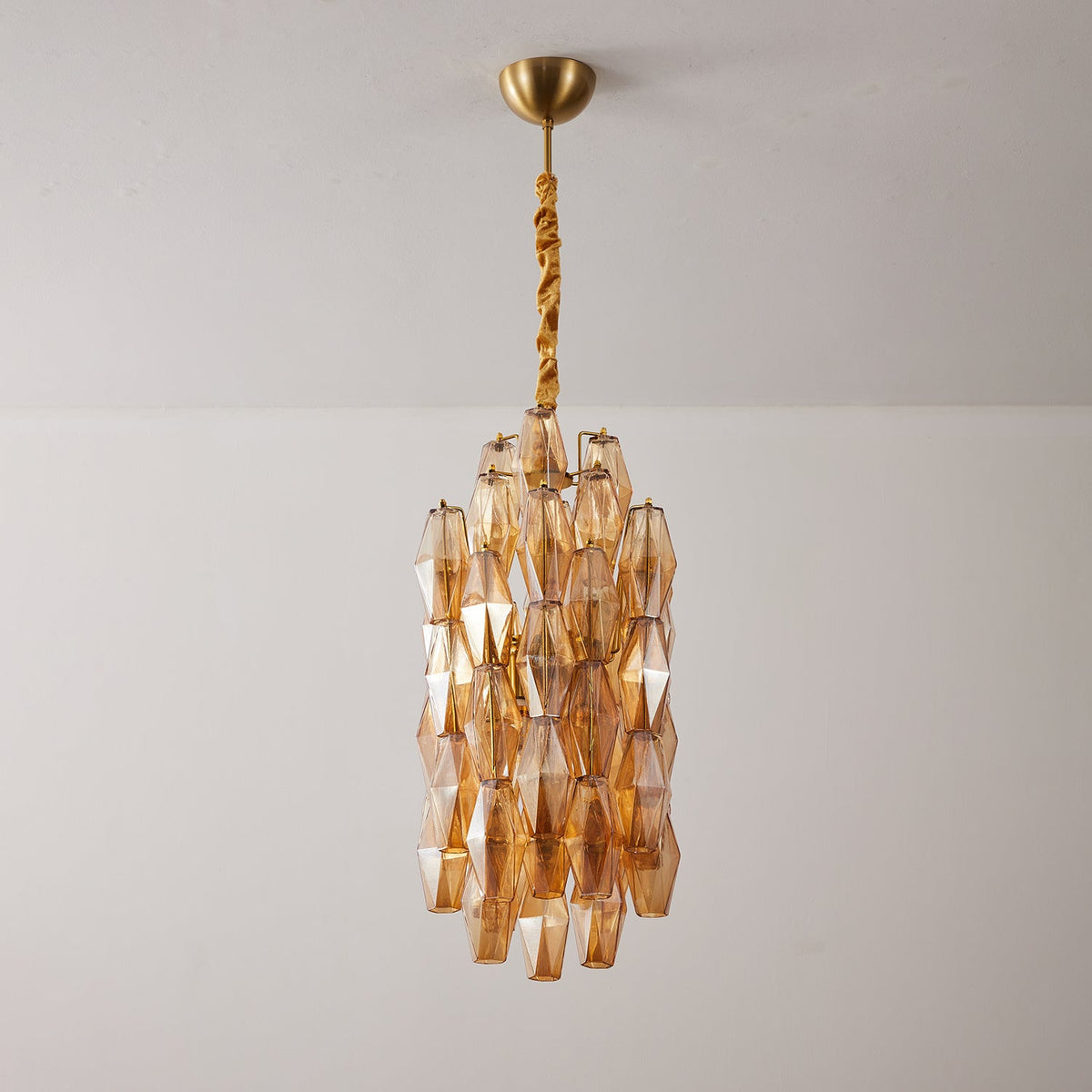 TORRETTA Glass Prism Tower Chandelier