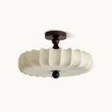 ANELA Walnut & Fabric Ceiling Light