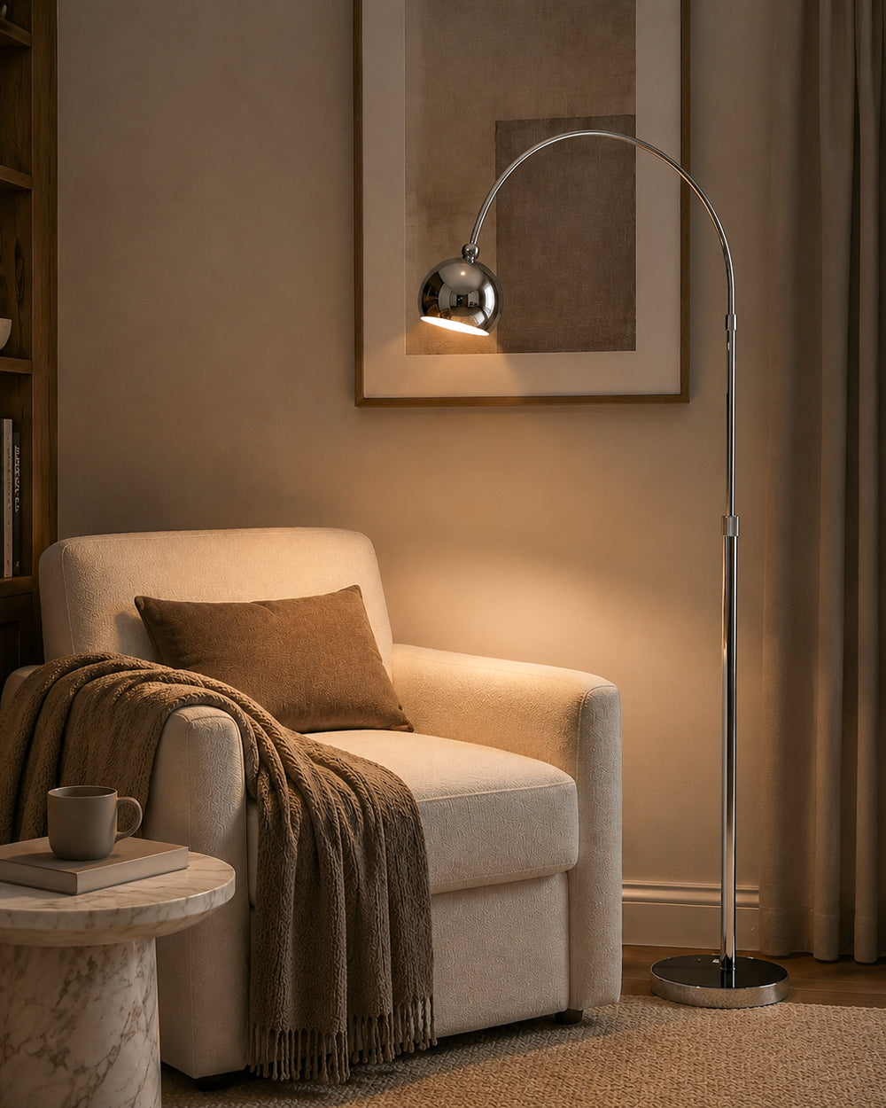 Sora Telescopic Floor Lamp – Adjustable Arc Reading Lamp