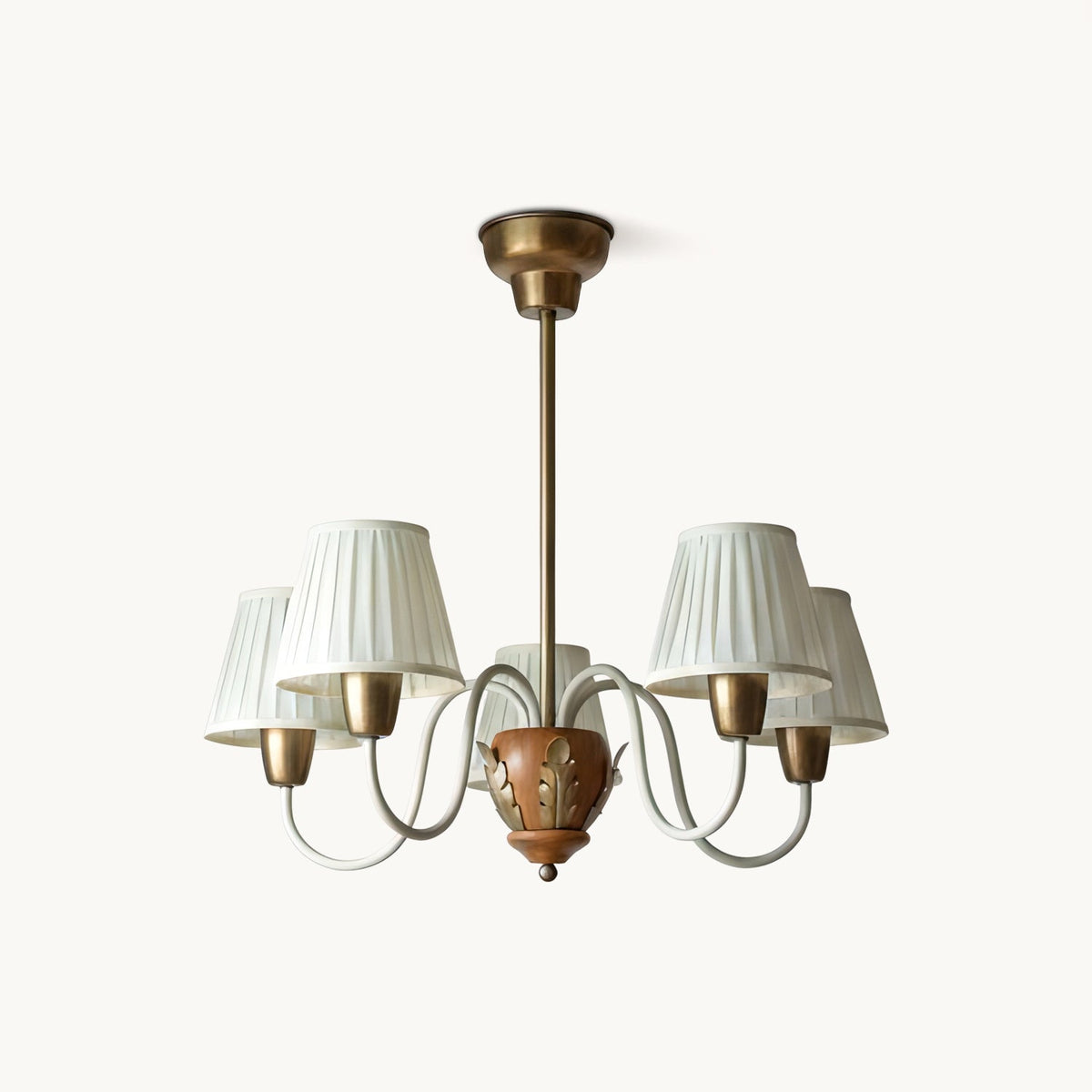 CASCINA Wood & Iron 5-Light Chandelier