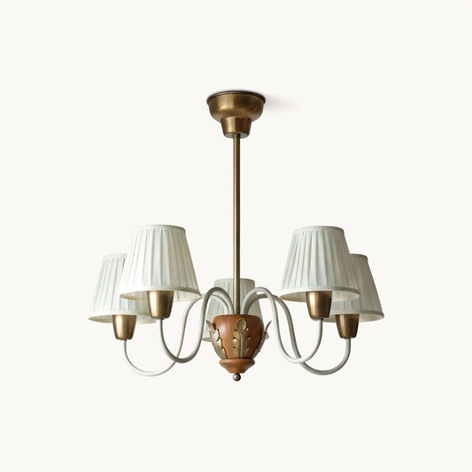CASCINA Wood & Iron 5-Light Chandelier