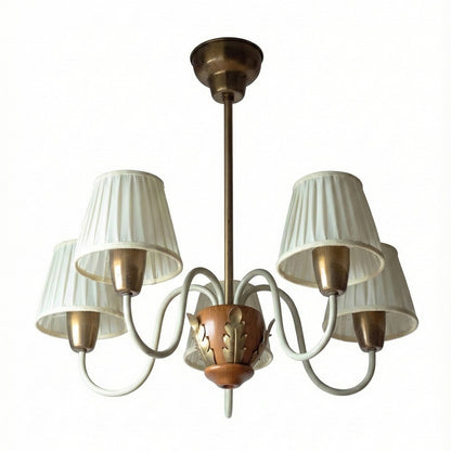 CASCINA Wood & Iron 5-Light Chandelier