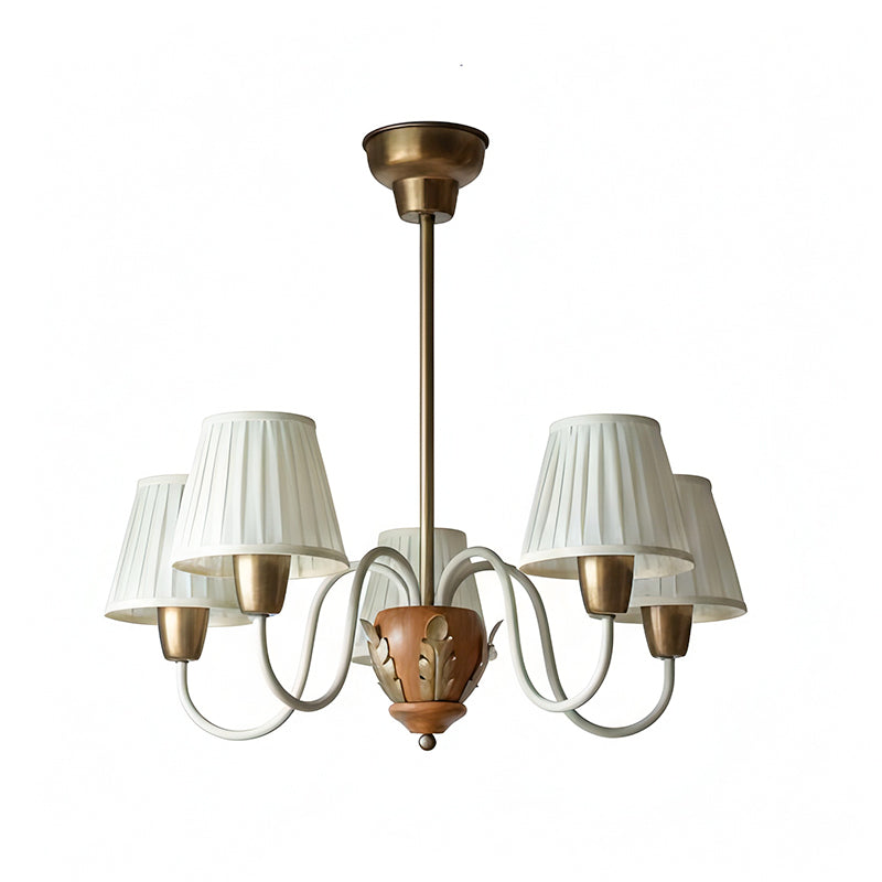 CASCINA Wood & Iron 5-Light Chandelier