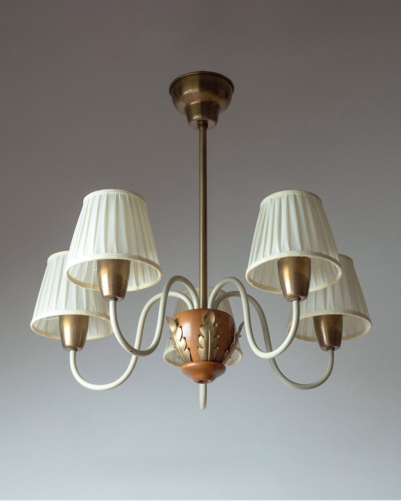 CASCINA Wood & Iron 5-Light Chandelier
