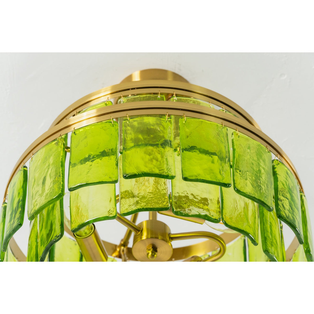 Aria Green Glass Flush Mount