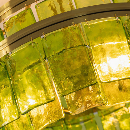 Aria Green Glass Flush Mount