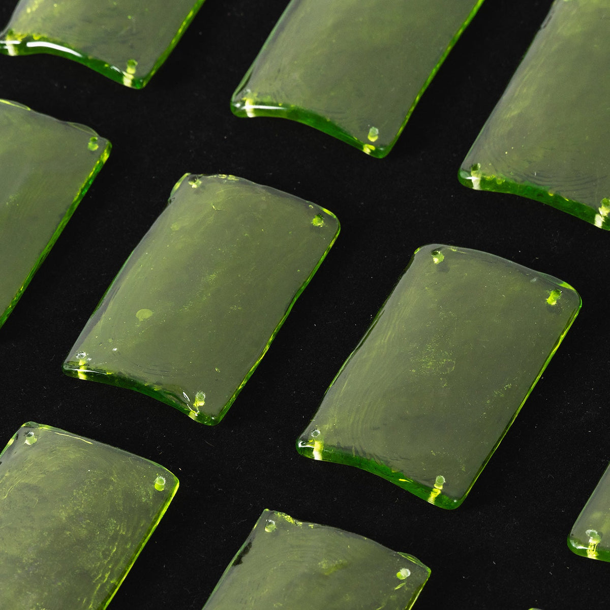 Aria Green Glass Flush Mount