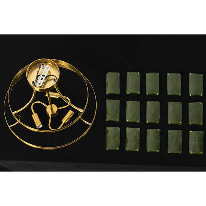Aria Green Glass Flush Mount