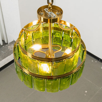 Aria Green Glass Flush Mount