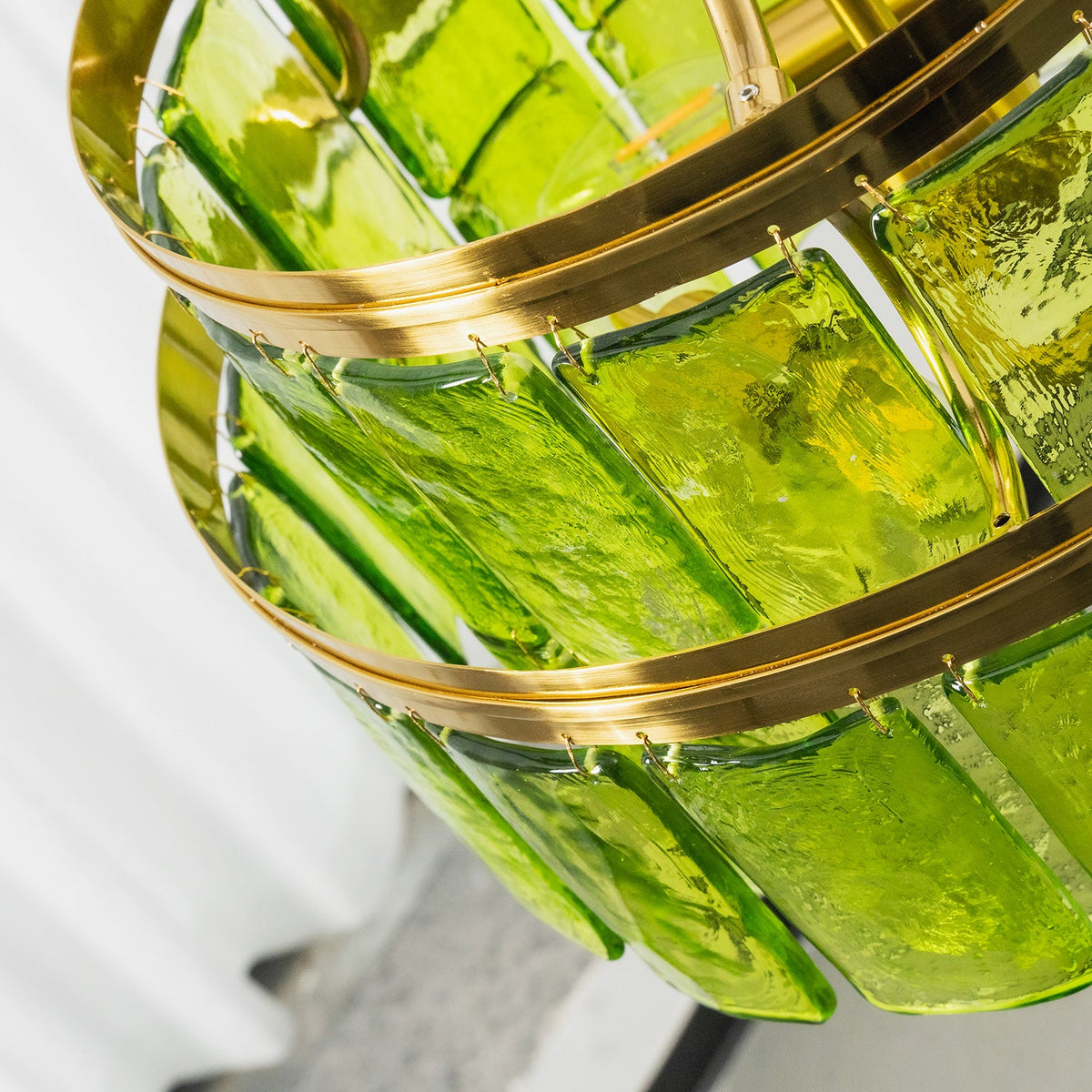 Aria Green Glass Flush Mount
