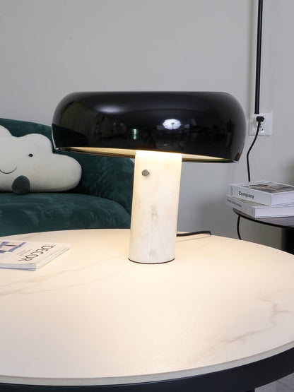Luna Marble Lamp – Italian Carrara Marble Designer Table Lamp