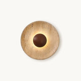 TIBURTA Travertine & Wood Wall Light